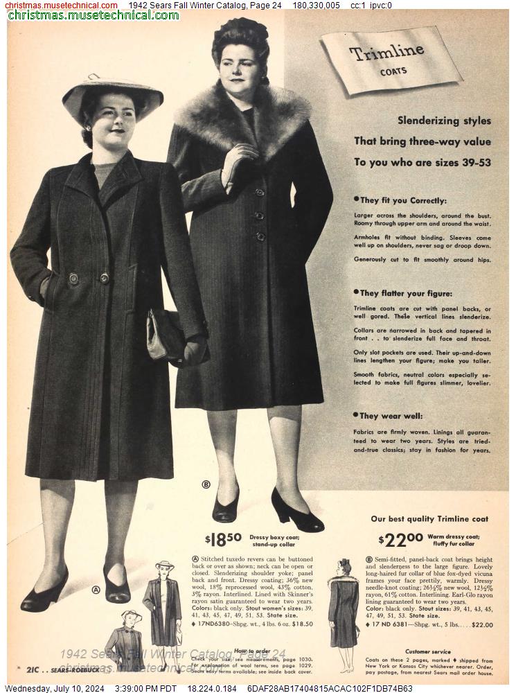 1942 Sears Fall Winter Catalog, Page 24