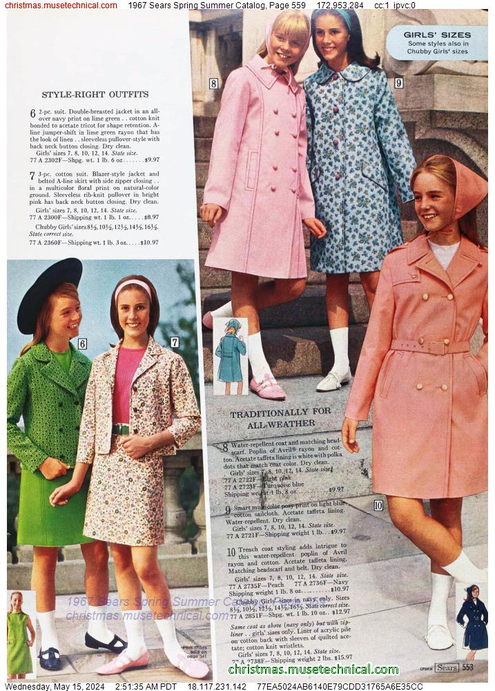 1967 Sears Spring Summer Catalog, Page 559