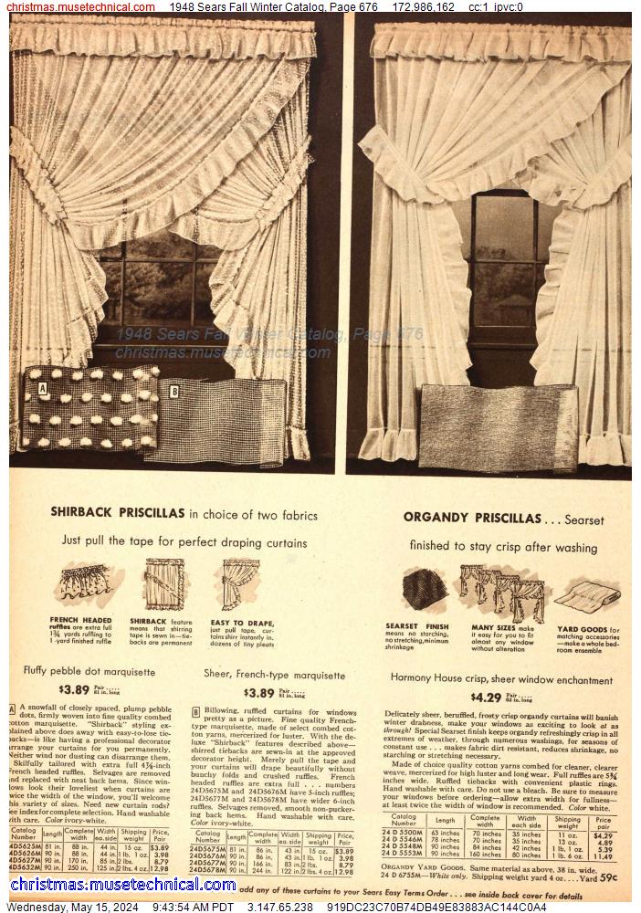 1948 Sears Fall Winter Catalog, Page 676