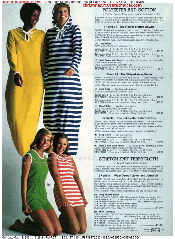 1978 Sears Spring Summer Catalog, Page 155