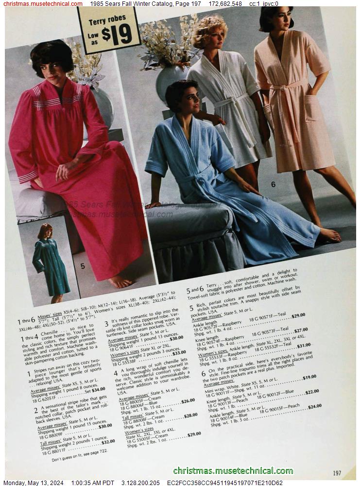 1985 Sears Fall Winter Catalog, Page 197