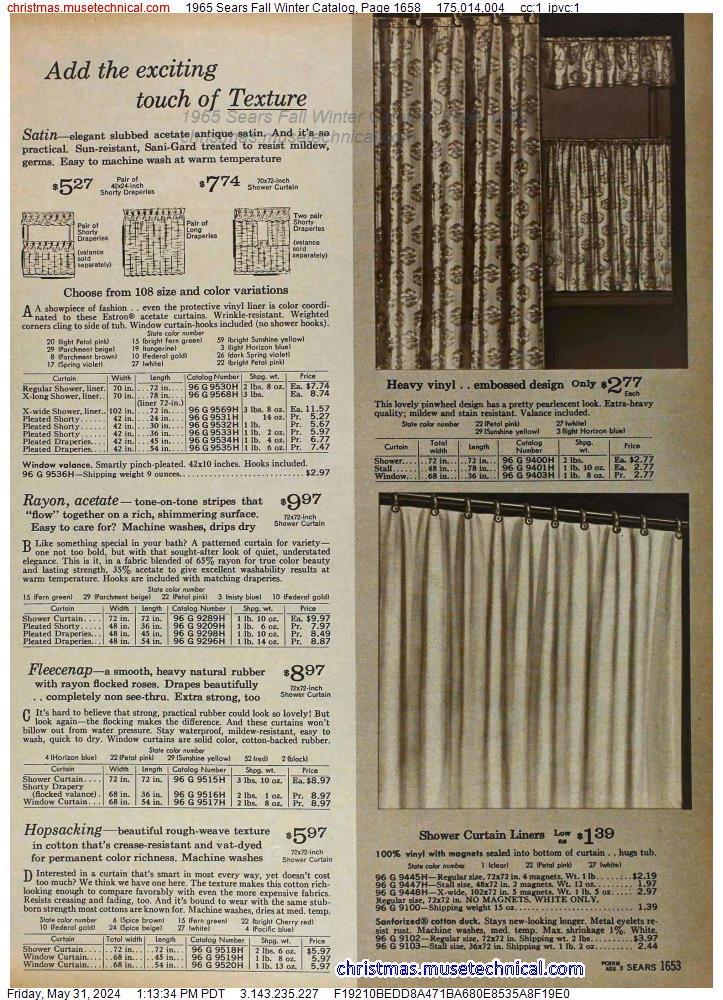 1965 Sears Fall Winter Catalog, Page 1658
