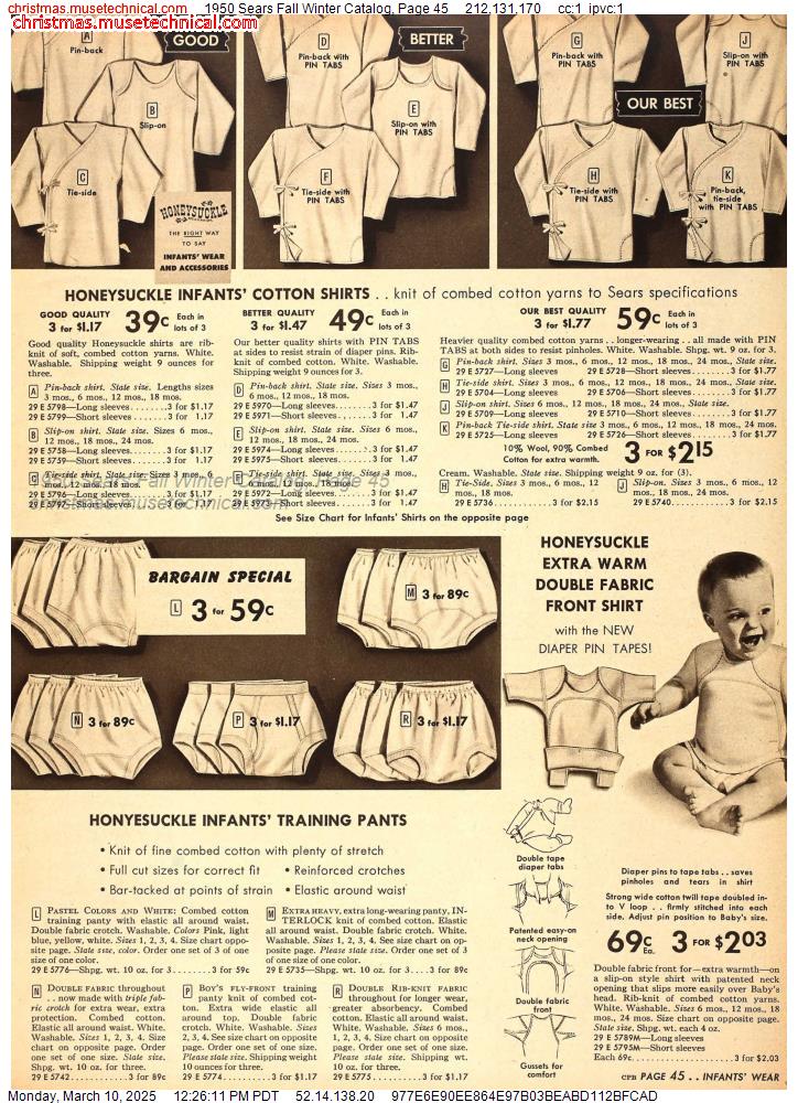 1950 Sears Fall Winter Catalog, Page 45