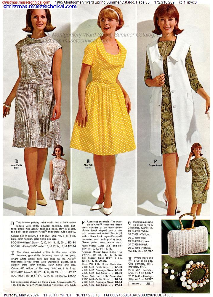 1965 Montgomery Ward Spring Summer Catalog, Page 35