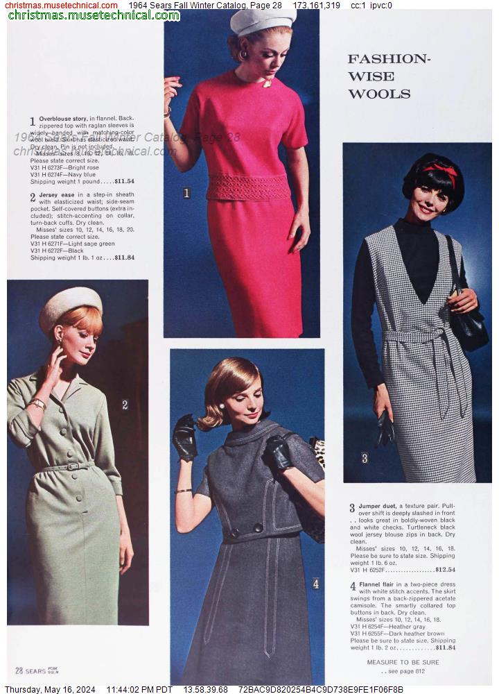 1964 Sears Fall Winter Catalog, Page 28