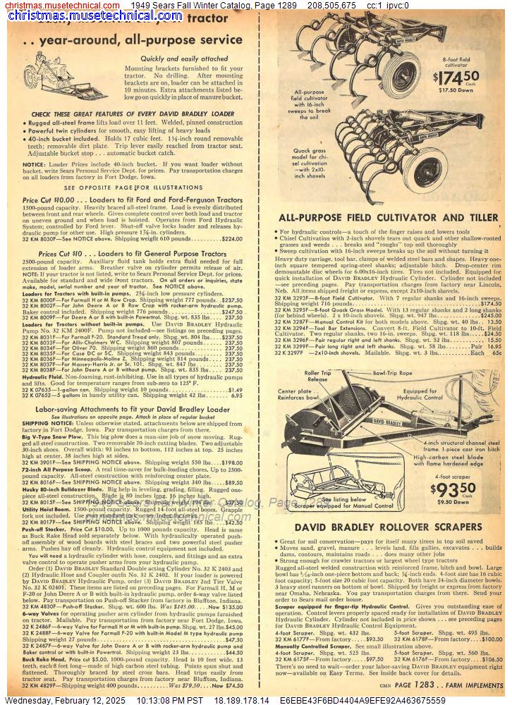 1949 Sears Fall Winter Catalog, Page 1289