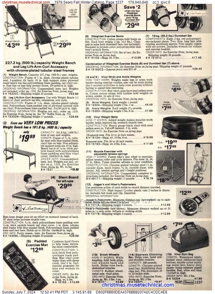 1978 Sears Fall Winter Catalog, Page 1237