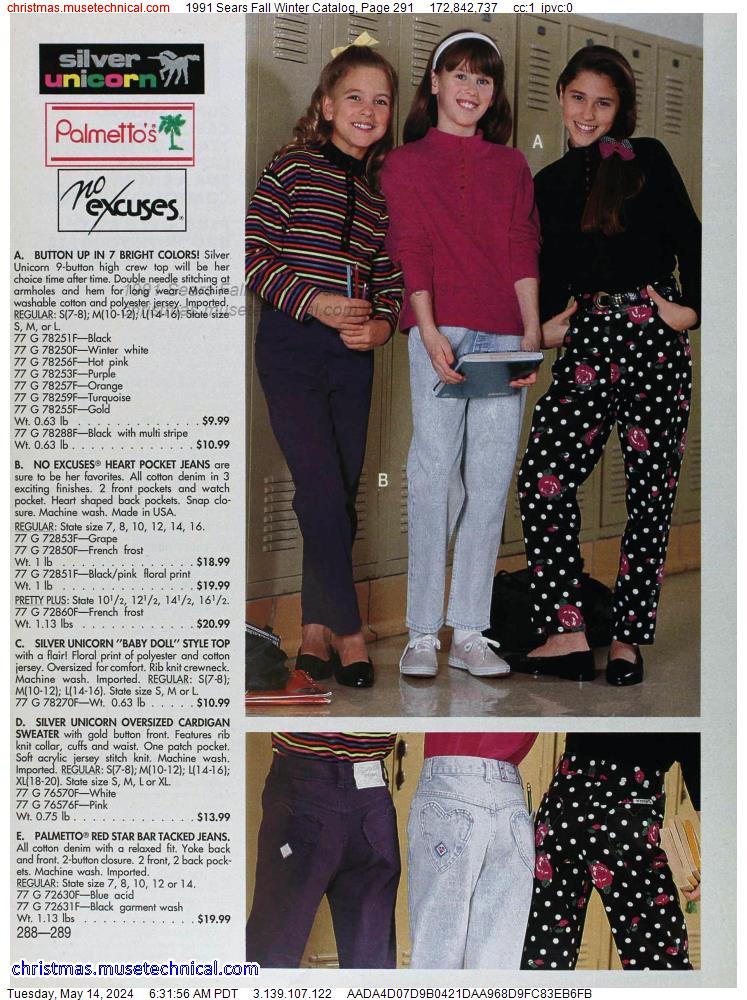 1991 Sears Fall Winter Catalog, Page 291