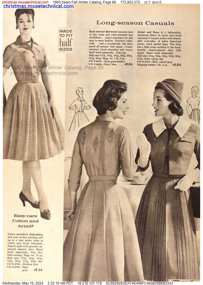 1960 Sears Fall Winter Catalog, Page 86