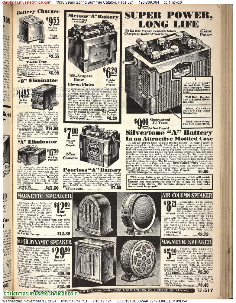 1930 Sears Spring Summer Catalog, Page 521