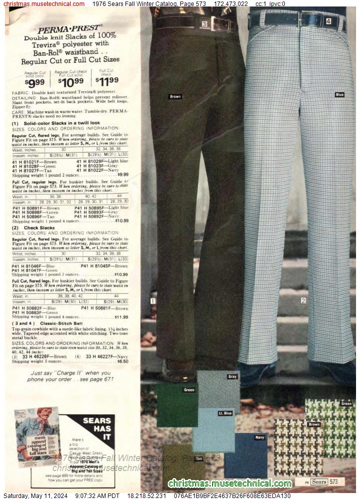 1976 Sears Fall Winter Catalog, Page 573