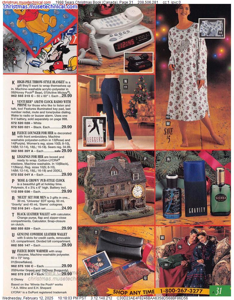 1998 Sears Christmas Book (Canada), Page 31