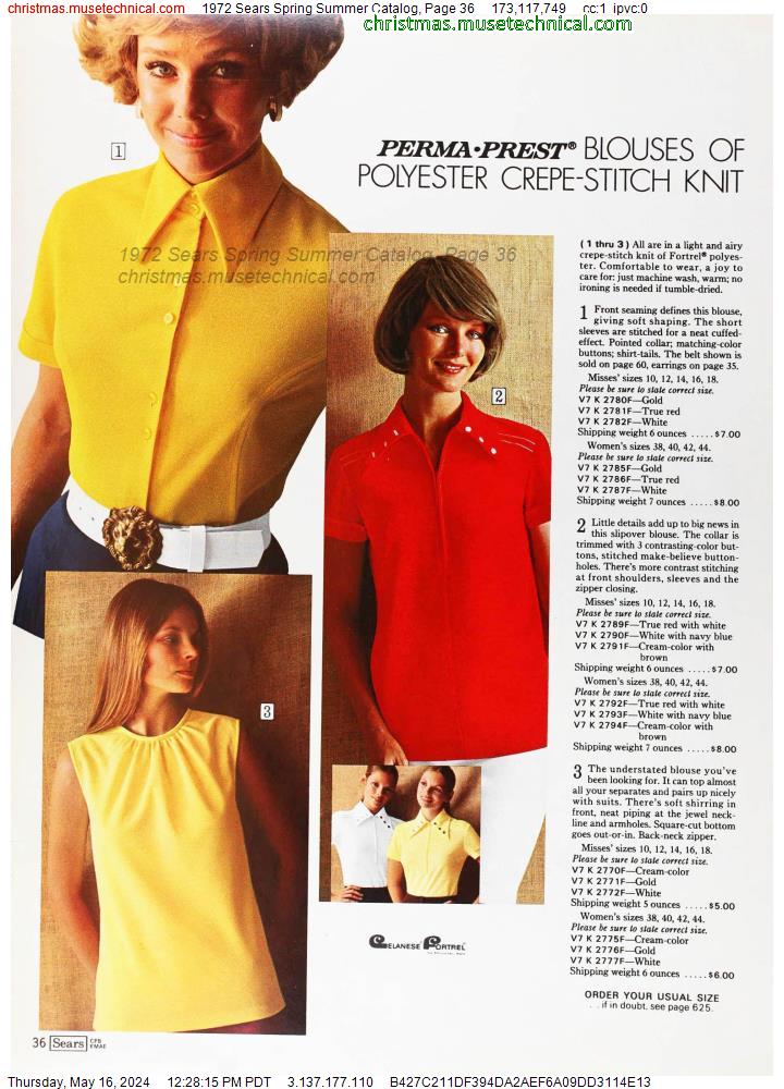 1972 Sears Spring Summer Catalog, Page 36