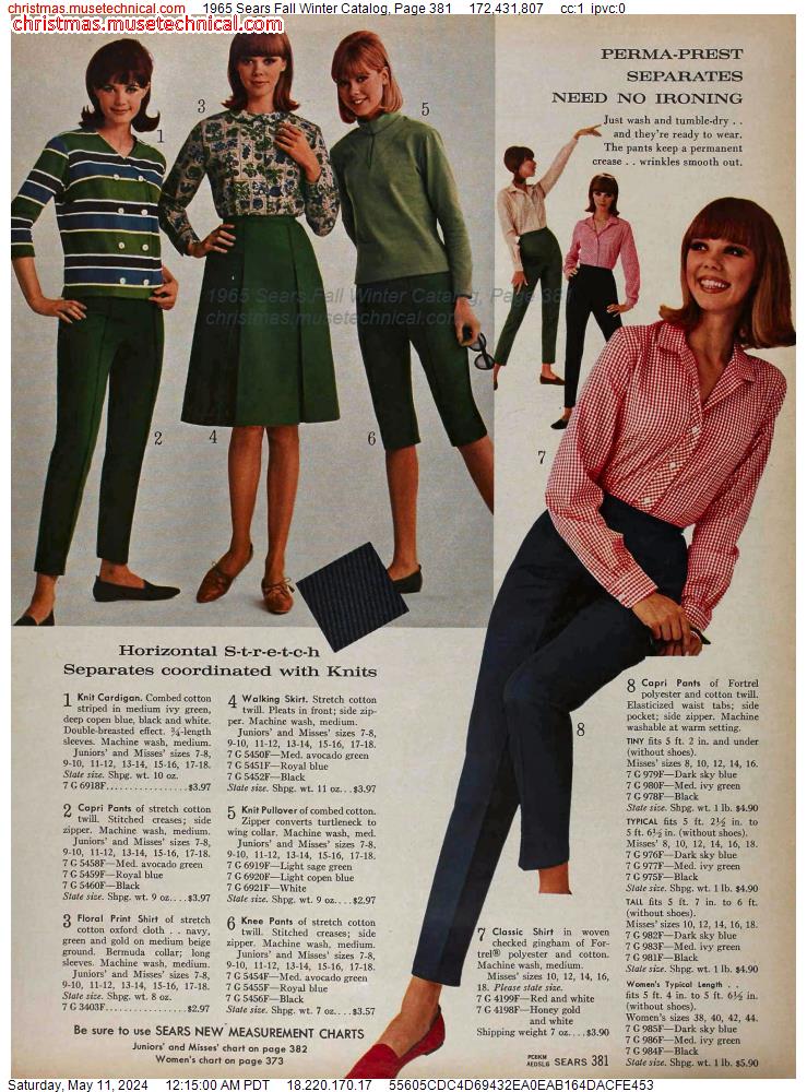 1965 Sears Fall Winter Catalog, Page 381