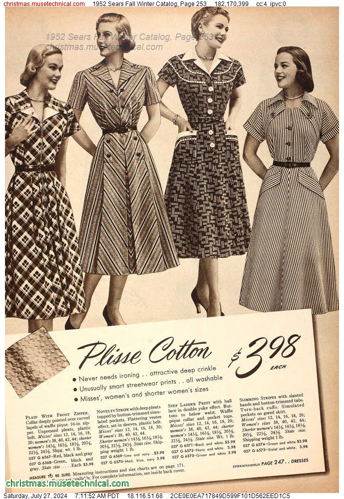 1952 Sears Fall Winter Catalog, Page 253