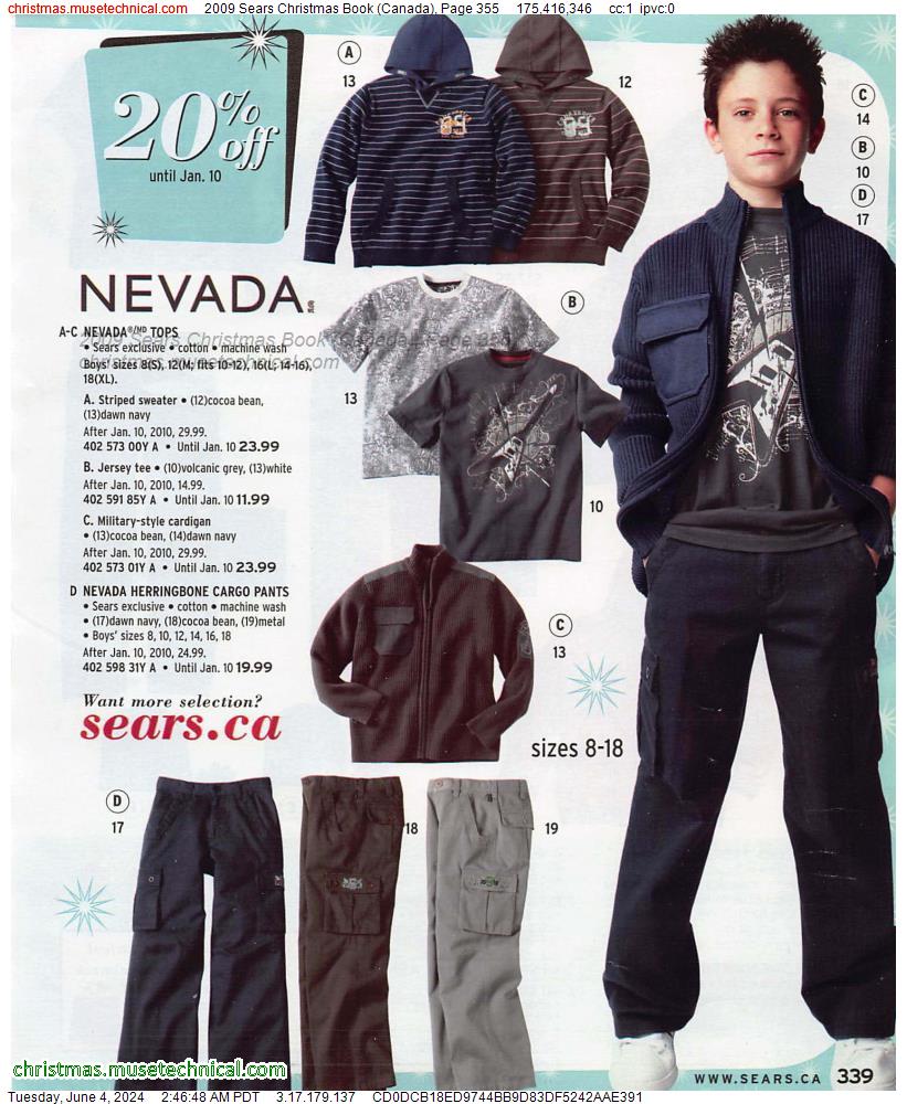 2009 Sears Christmas Book (Canada), Page 355