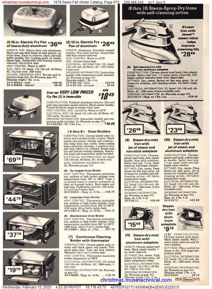 1978 Sears Fall Winter Catalog, Page 975