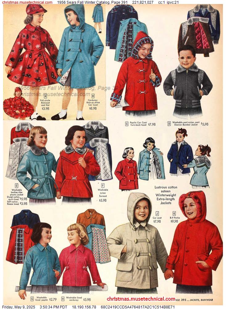 1956 Sears Fall Winter Catalog, Page 391