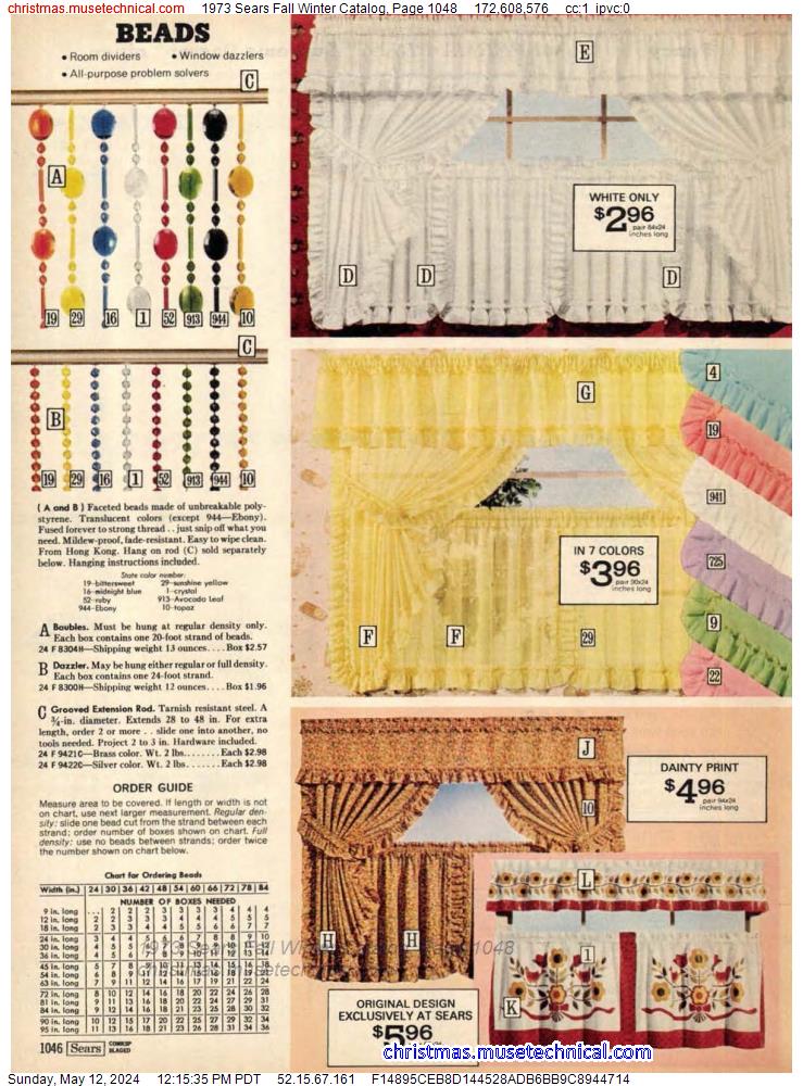 1973 Sears Fall Winter Catalog, Page 1048