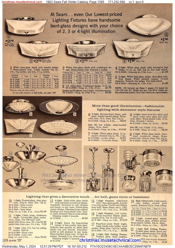 1963 Sears Fall Winter Catalog, Page 1385