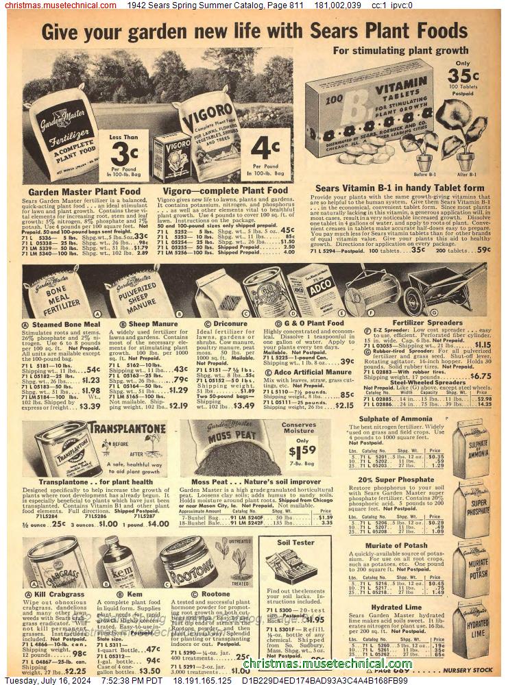 1942 Sears Spring Summer Catalog, Page 811