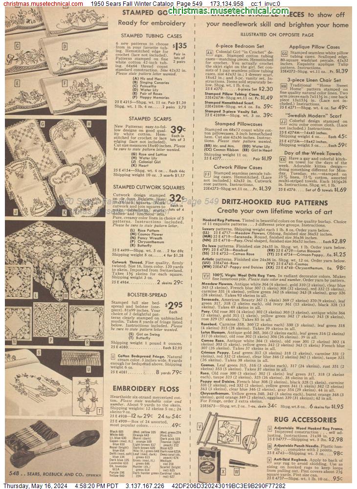 1950 Sears Fall Winter Catalog, Page 549