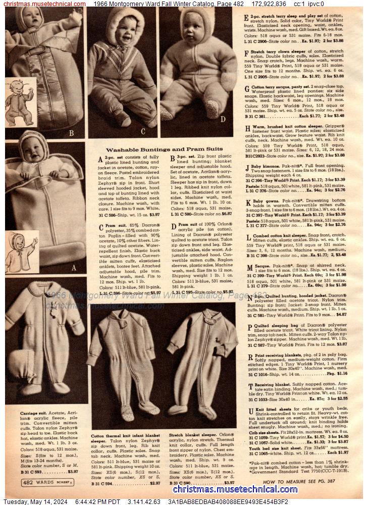 1966 Montgomery Ward Fall Winter Catalog, Page 482