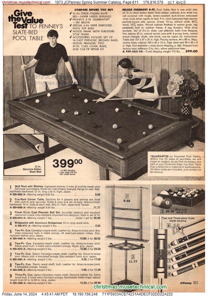 1973 JCPenney Spring Summer Catalog, Page 611