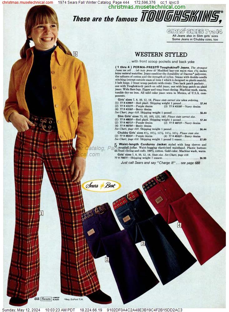 1974 Sears Fall Winter Catalog, Page 444