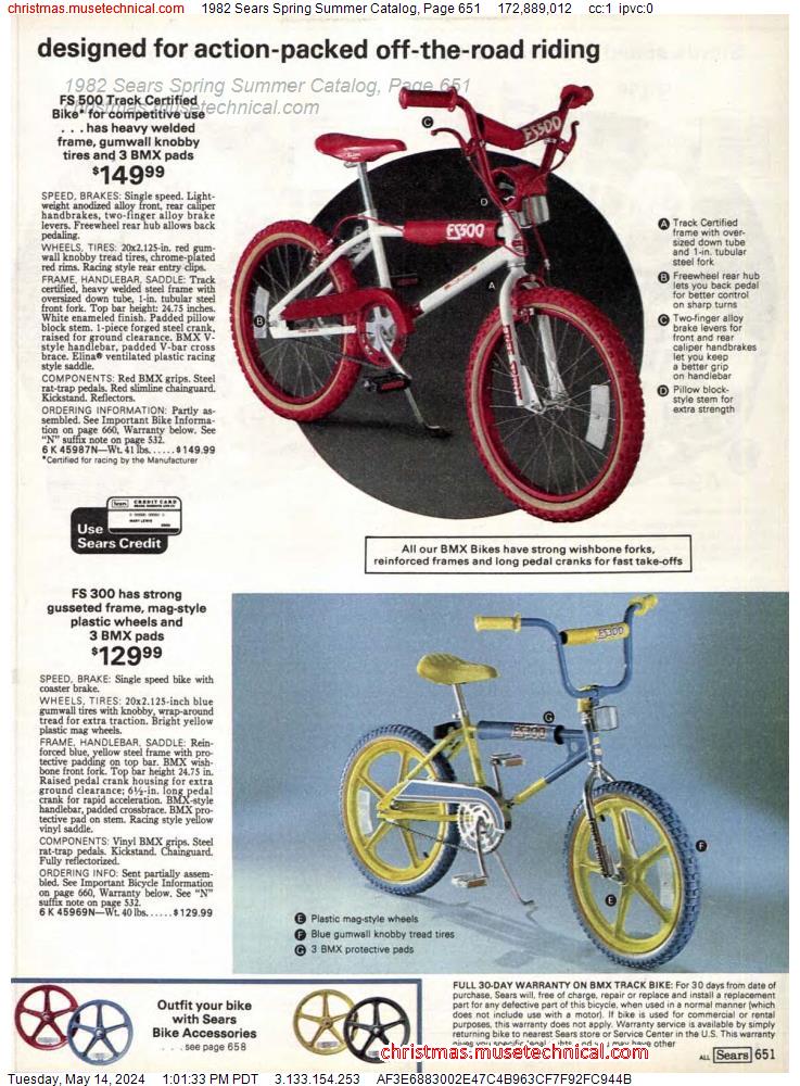 1982 Sears Spring Summer Catalog, Page 651