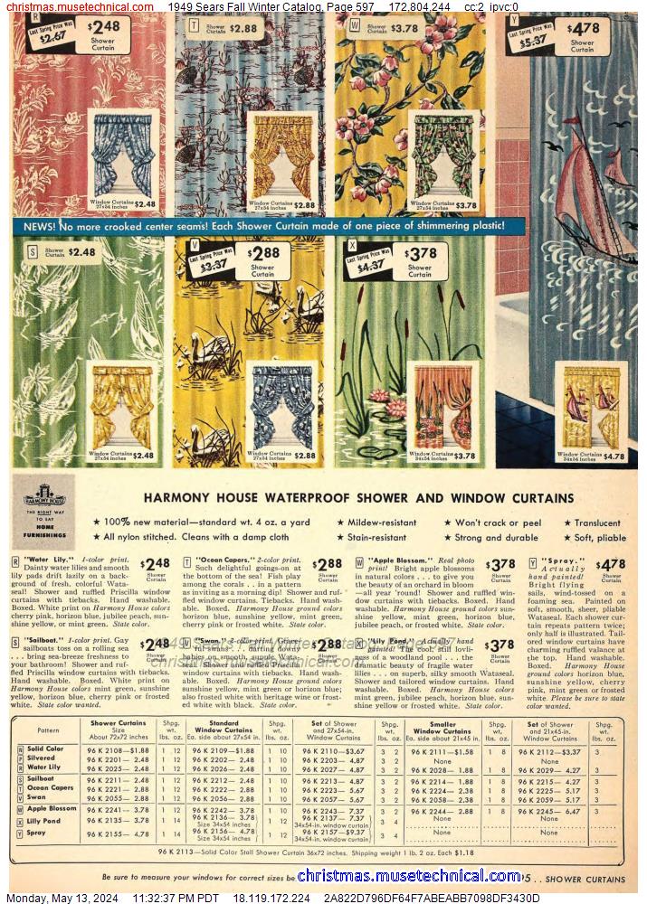 1949 Sears Fall Winter Catalog, Page 597
