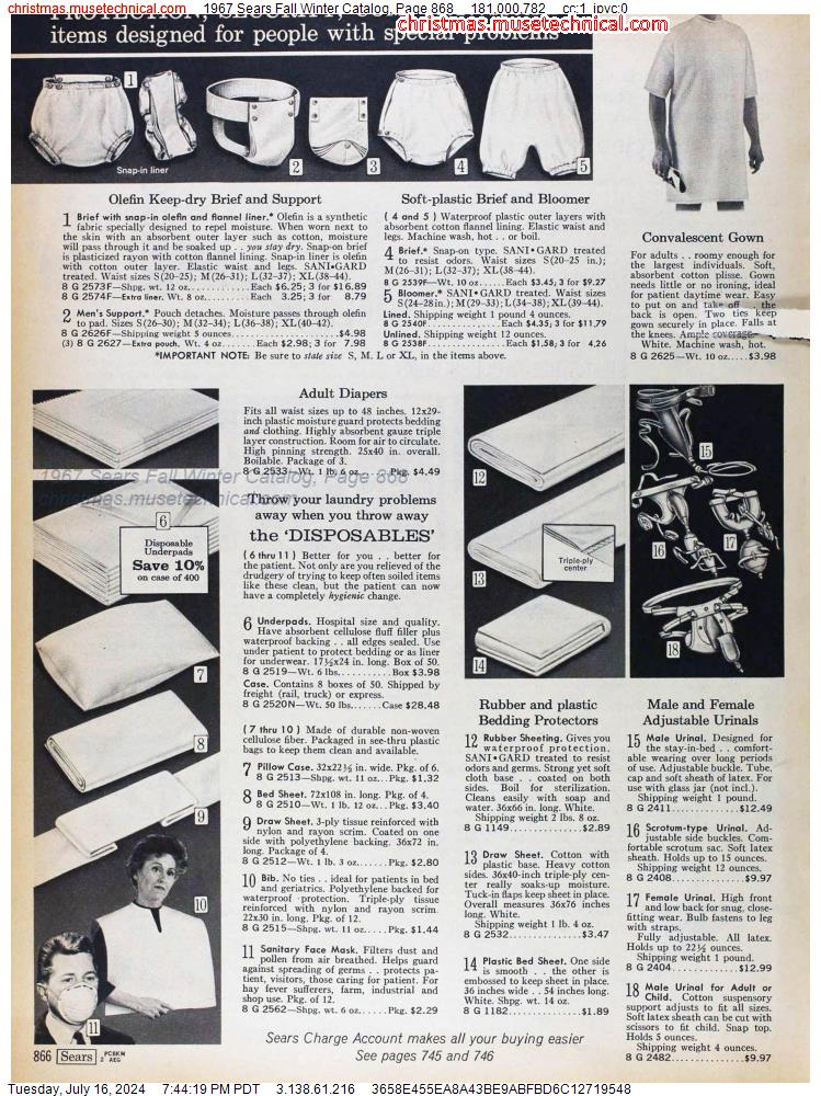 1967 Sears Fall Winter Catalog, Page 868