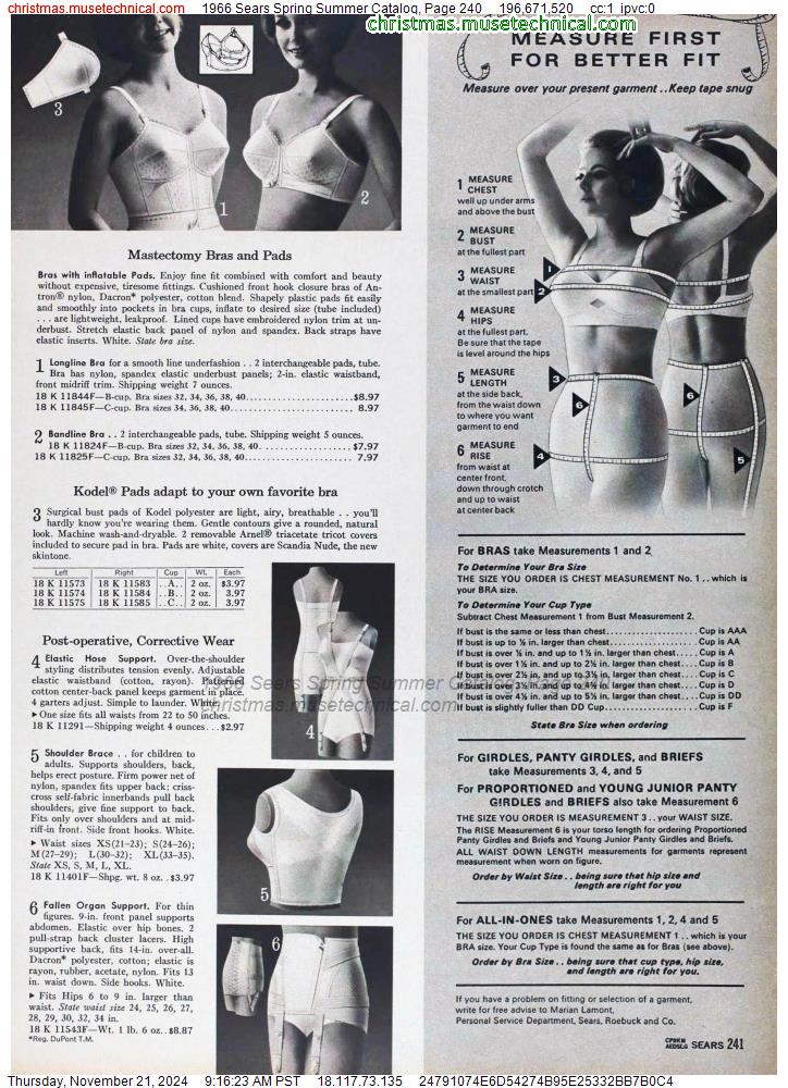 1966 Sears Spring Summer Catalog, Page 240