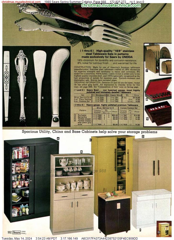 1980 Sears Spring Summer Catalog, Page 988