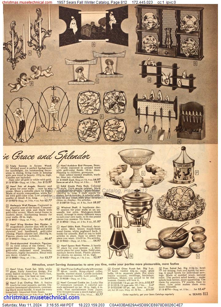 1957 Sears Fall Winter Catalog, Page 812