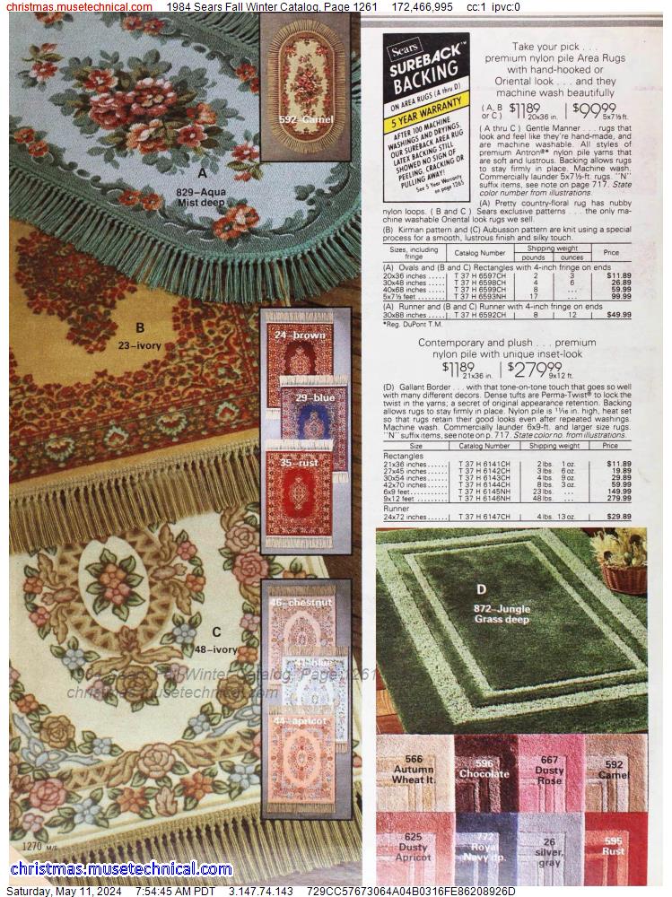 1984 Sears Fall Winter Catalog, Page 1261