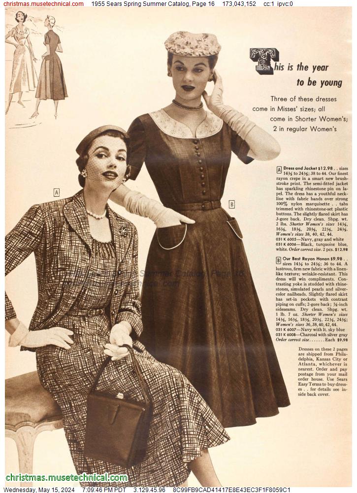 1955 Sears Spring Summer Catalog, Page 16