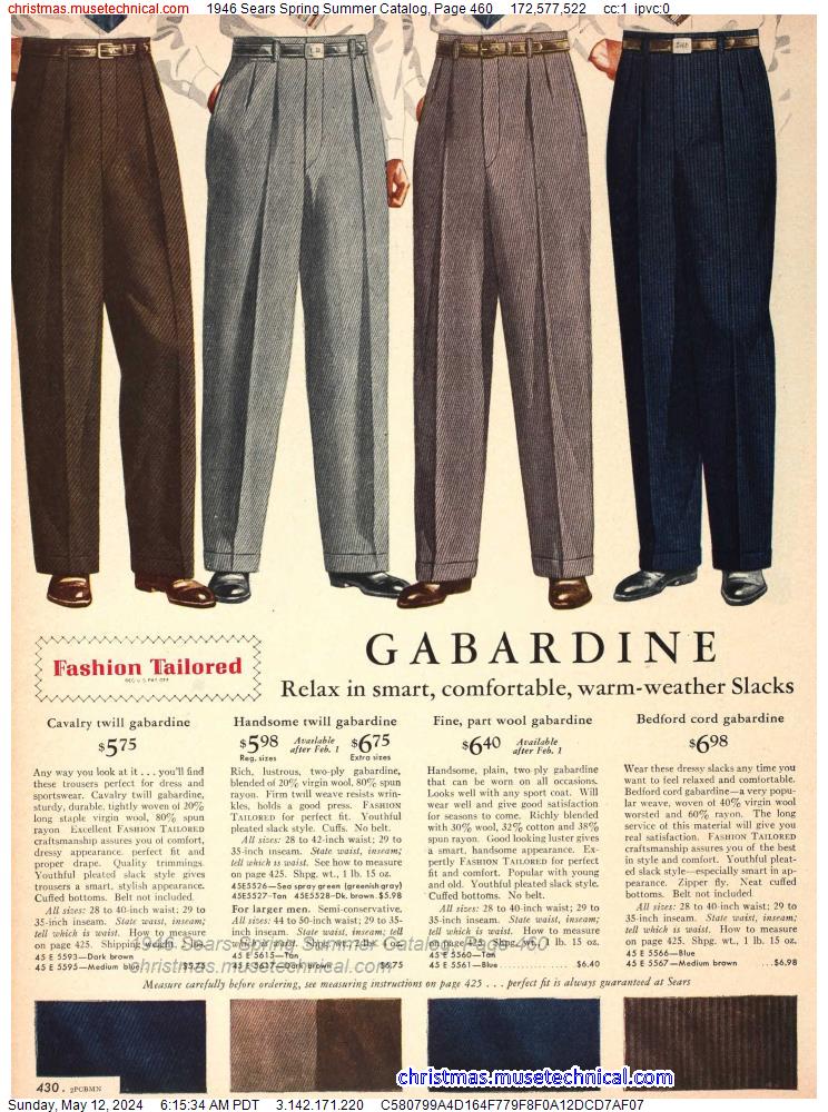 1946 Sears Spring Summer Catalog, Page 460