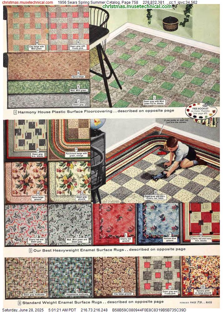 1956 Sears Spring Summer Catalog, Page 758