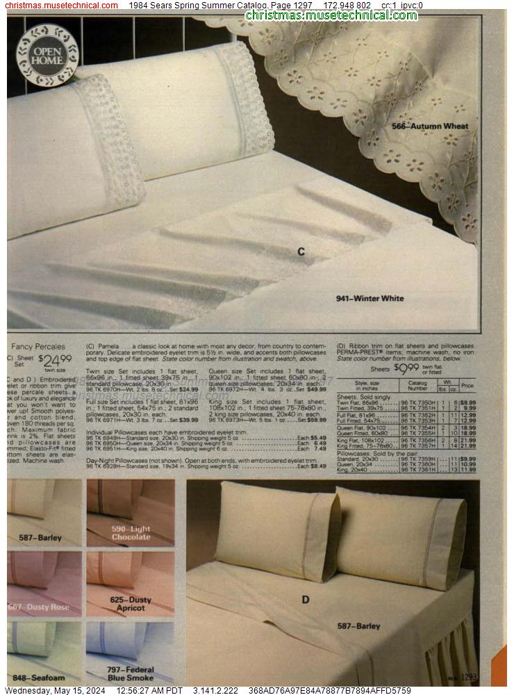 1984 Sears Spring Summer Catalog, Page 1297