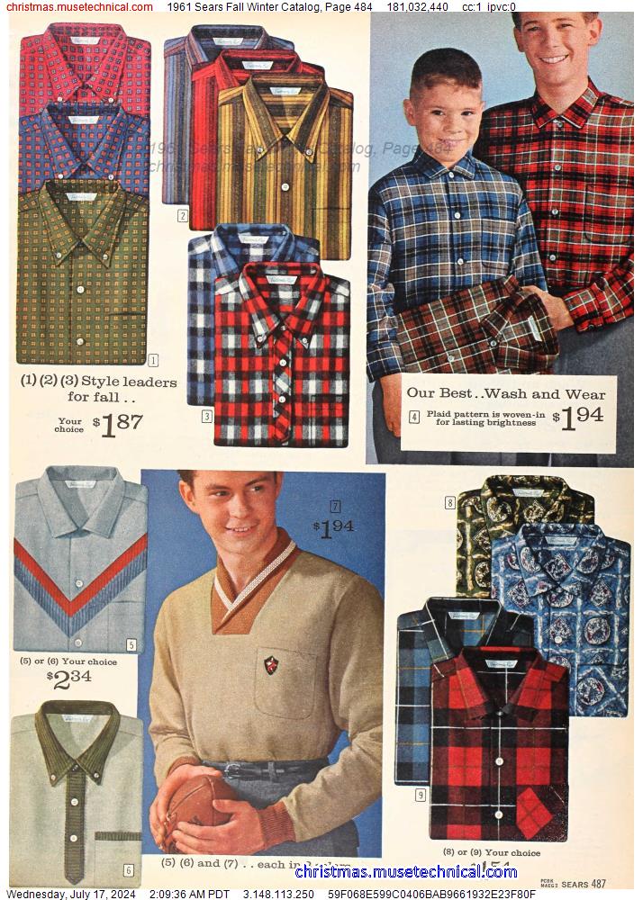 1961 Sears Fall Winter Catalog, Page 484
