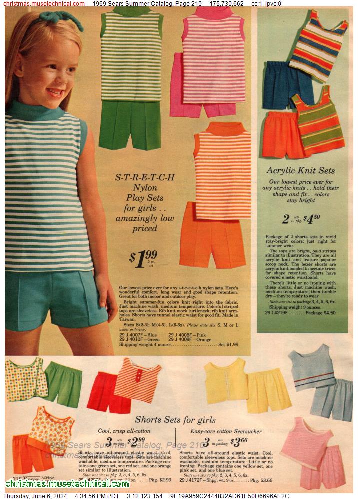 1969 Sears Summer Catalog, Page 210