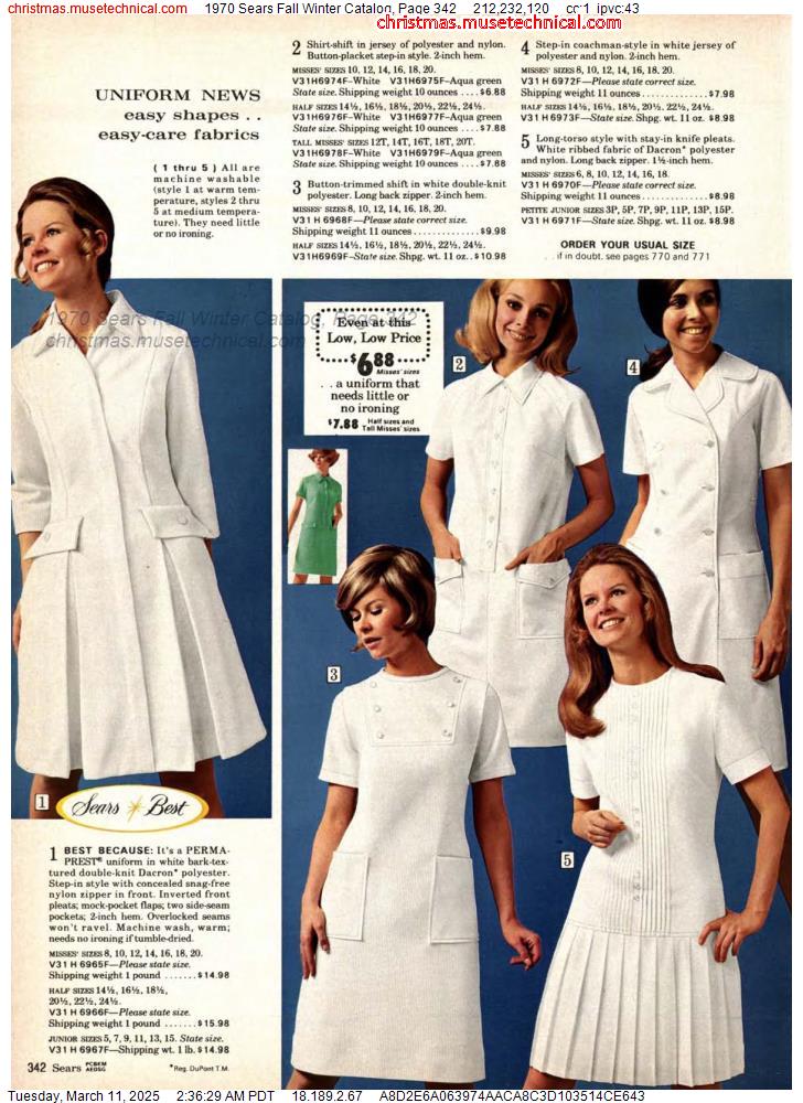 1970 Sears Fall Winter Catalog, Page 342