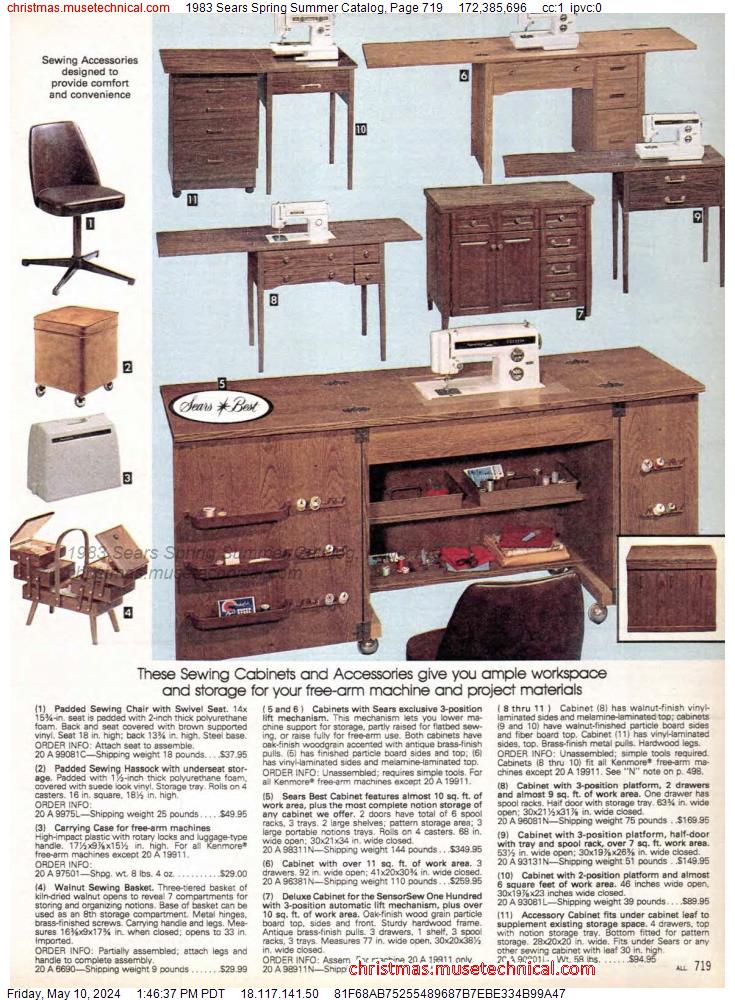 1983 Sears Spring Summer Catalog, Page 719