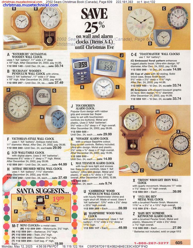 2002 Sears Christmas Book (Canada), Page 609