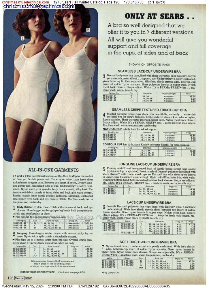 1975 Sears Fall Winter Catalog, Page 196