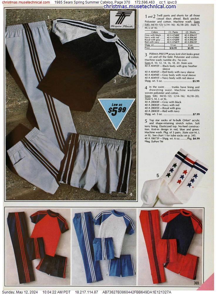 1985 Sears Spring Summer Catalog, Page 370