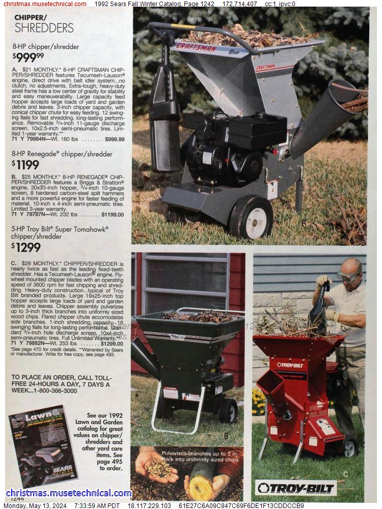 1992 Sears Fall Winter Catalog, Page 1242