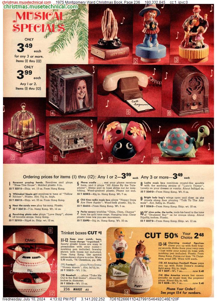 1975 Montgomery Ward Christmas Book, Page 236