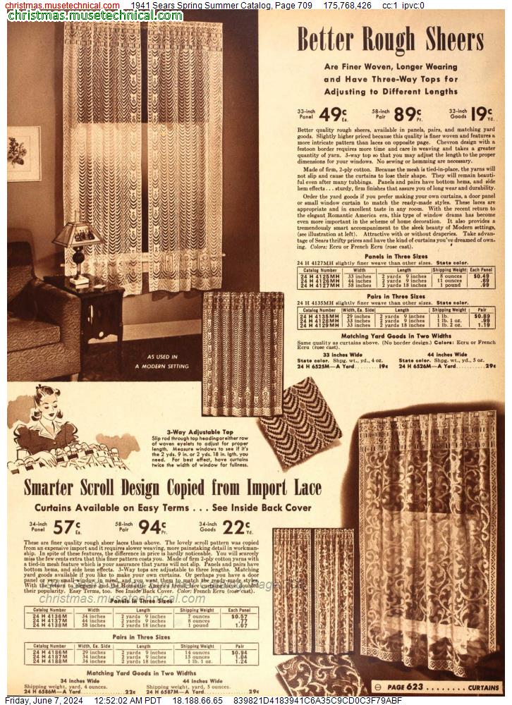 1941 Sears Spring Summer Catalog, Page 709
